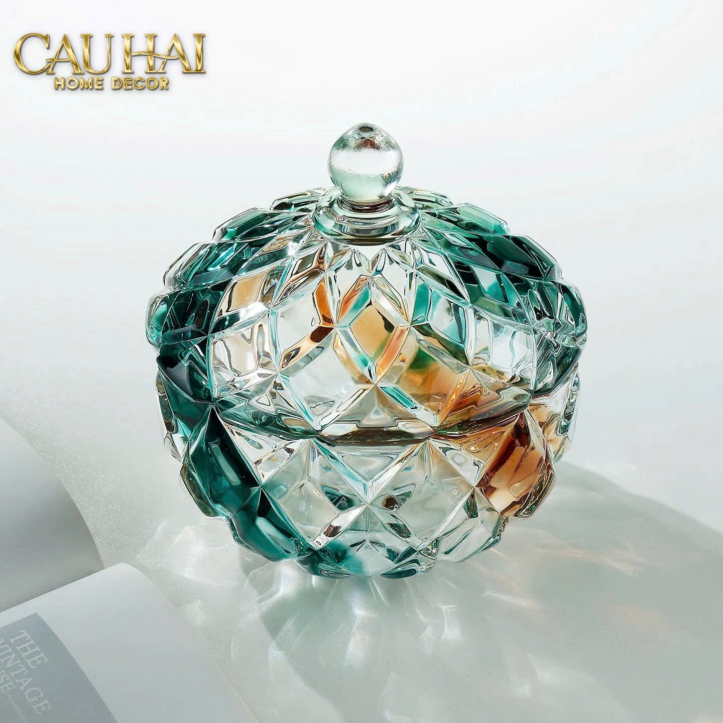 LỌ KẸO ARC-EN-CIEL DIAMOND FACETTÉ BONBONNIÈRE - CẬU HAI HOME DECOR