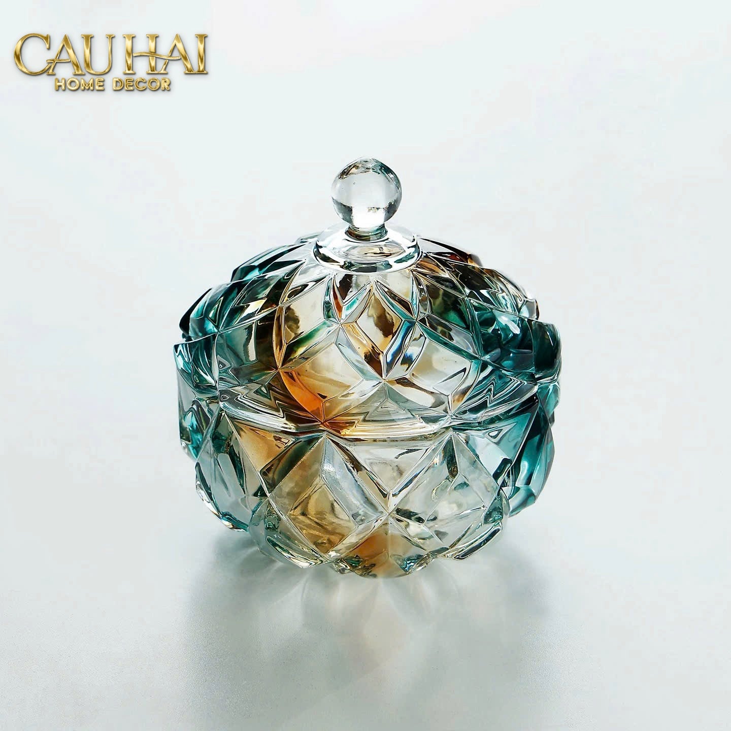 LỌ KẸO ARC-EN-CIEL DIAMOND FACETTÉ BONBONNIÈRE - CẬU HAI HOME DECOR