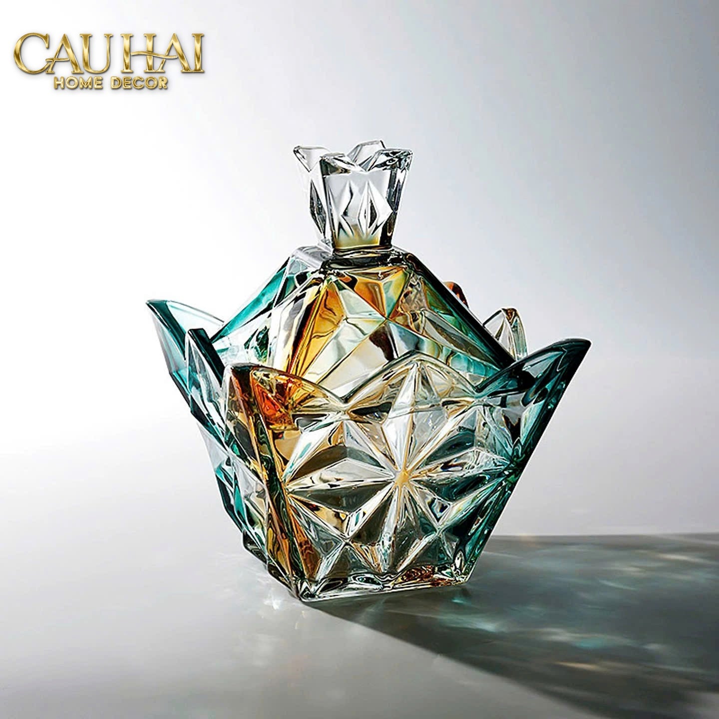 LỌ KẸO ARC-EN-CIEL CRISTAL COURONNE ROYALE BONBONNIÈRE - CẬU HAI HOME DECOR