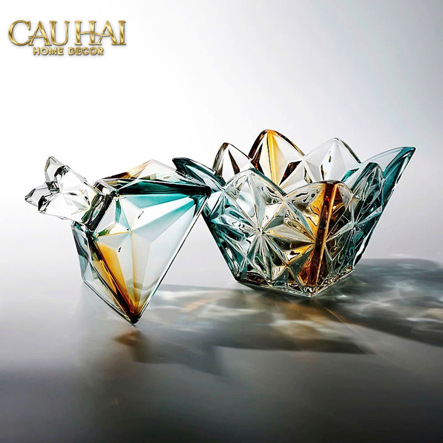 LỌ KẸO ARC-EN-CIEL CRISTAL COURONNE ROYALE BONBONNIÈRE - CẬU HAI HOME DECOR