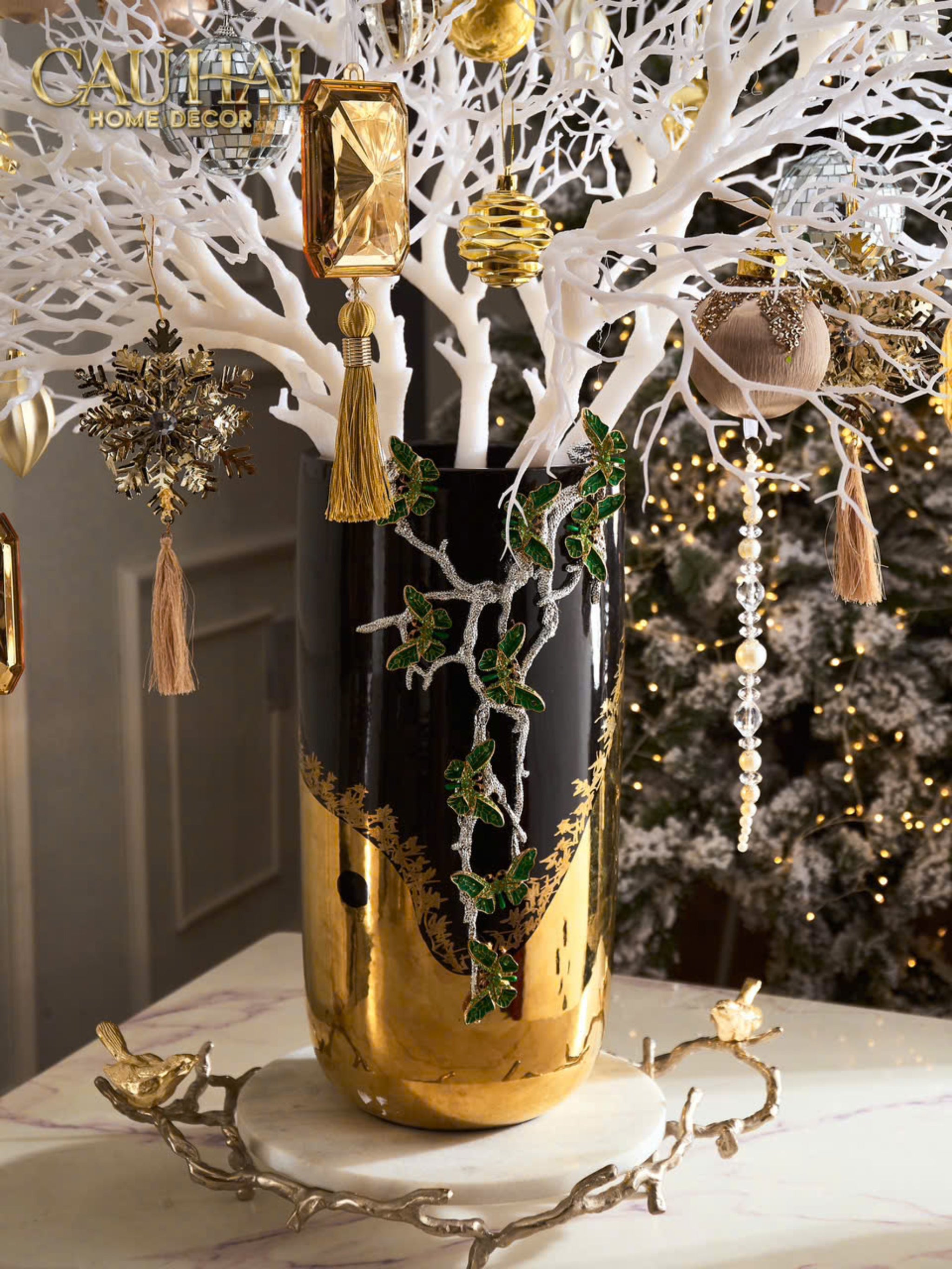 HOME COUTURE - BÌNH HOA ĐÁ QUÝ ALLURE OPULANCE VASE "THE HABSBURG TREASURE" H43 - CẬU HAI HOME DECOR