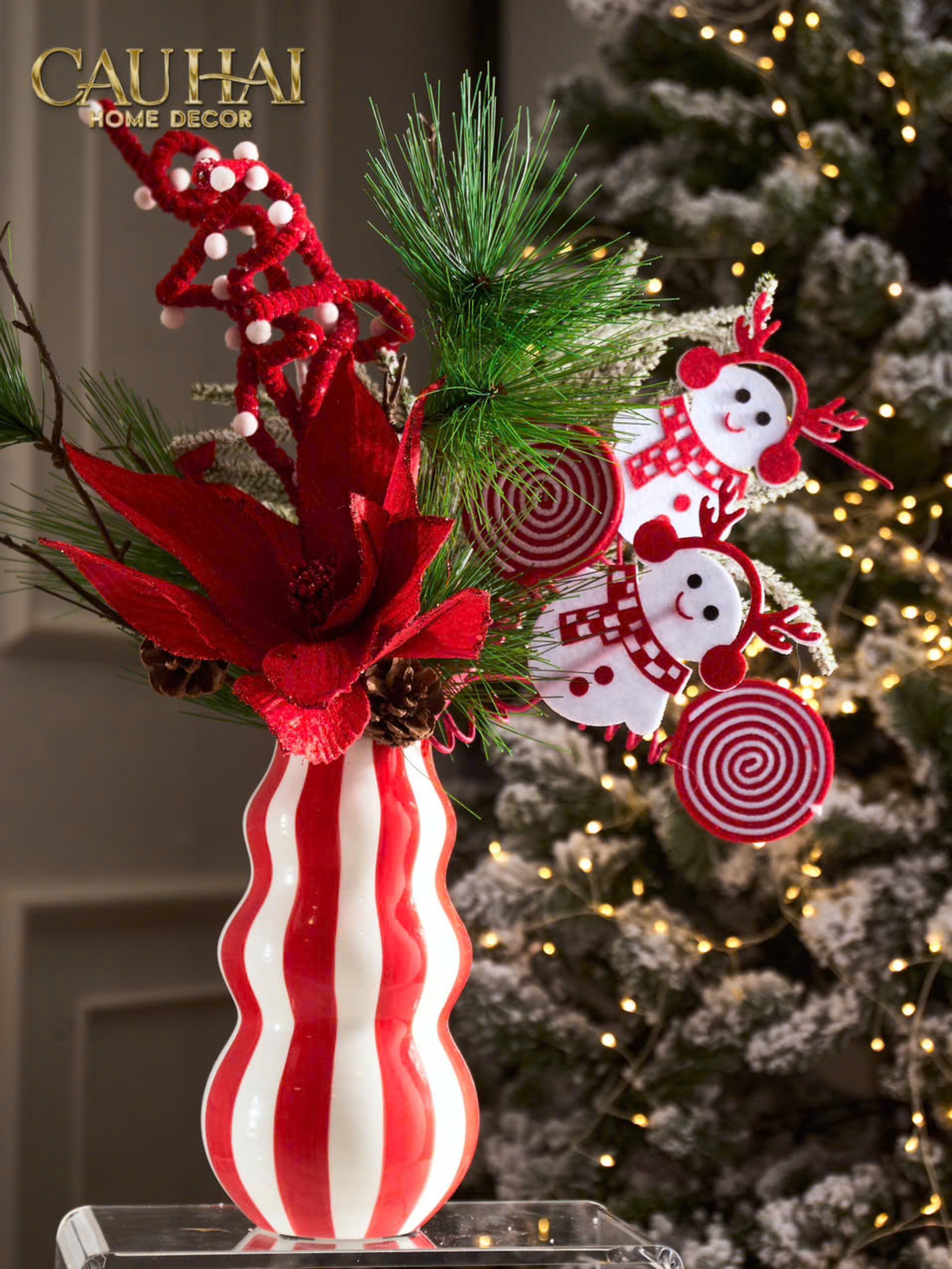 FÊTES COUTURE - BÌNH HOA GRANDE CHERRY CLOWNY H23 - CẬU HAI HOME DECOR