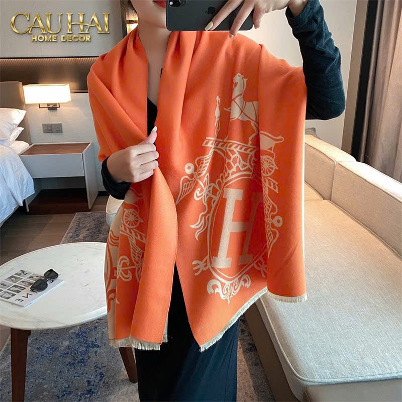 KHĂN CASHMERE PASHMINA - SIGNATURE-O HELIOS - CẬU HAI HOME DECOR