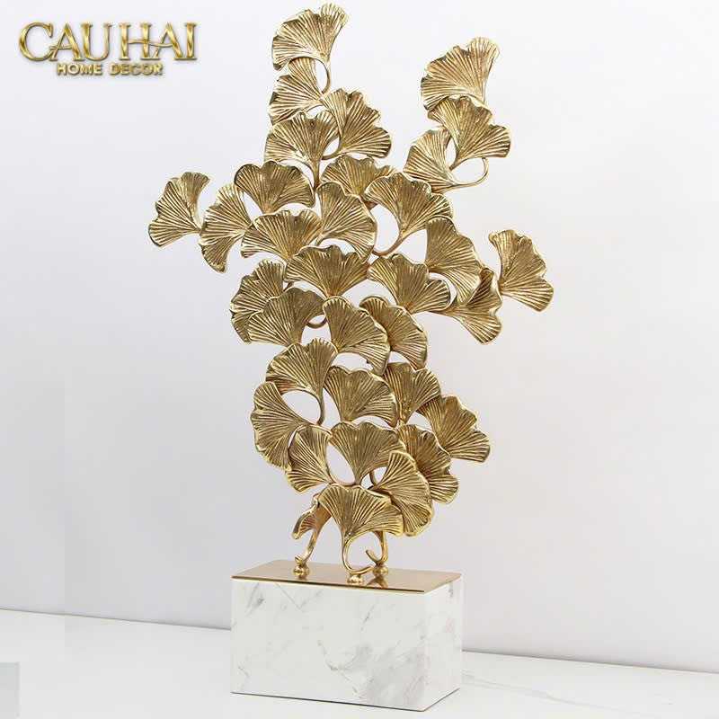 Home Couture - Tượng Lá Ngân Hạnh Brasson Jewelry Ginkgo-CẬU HAI HOME DECOR