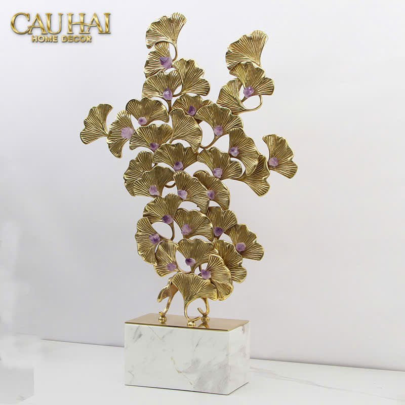 Home Couture - Tượng Lá Ngân Hạnh Brasson Jewelry Ginkgo-CẬU HAI HOME DECOR