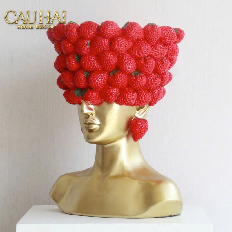 HAUTE FOLIE - TƯỢNG NÀNG DÂU FOLIE STRAWBERRY MADEMOISELLE H31-CẬU HAI HOME DECOR