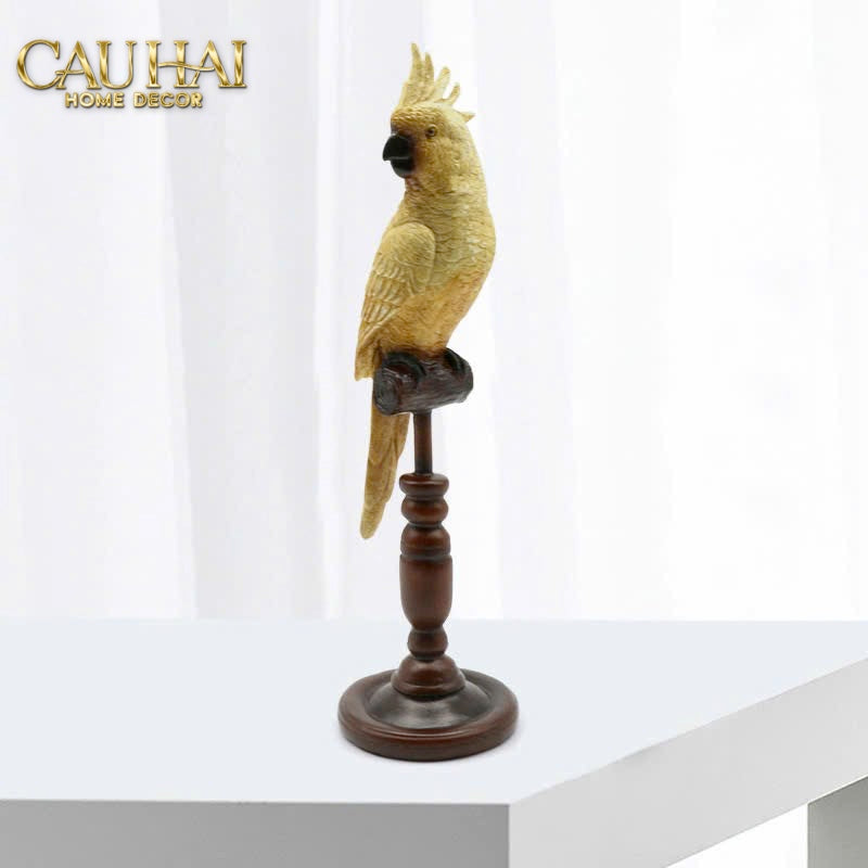 TƯỢNG VẸT MÀO EMPEROR COCKATOO H28-CẬU HAI HOME DECOR