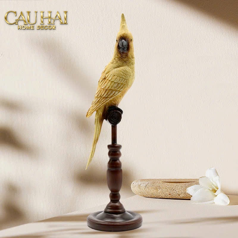 TƯỢNG VẸT MÀO EMPEROR COCKATOO H28-CẬU HAI HOME DECOR