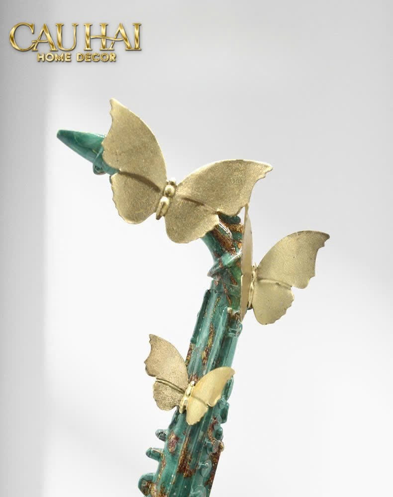 HOME COUTURE - TƯỢNG KÈN SAXO VERDIGRIS WINGS SERENADE H43-CẬU HAI HOME DECOR