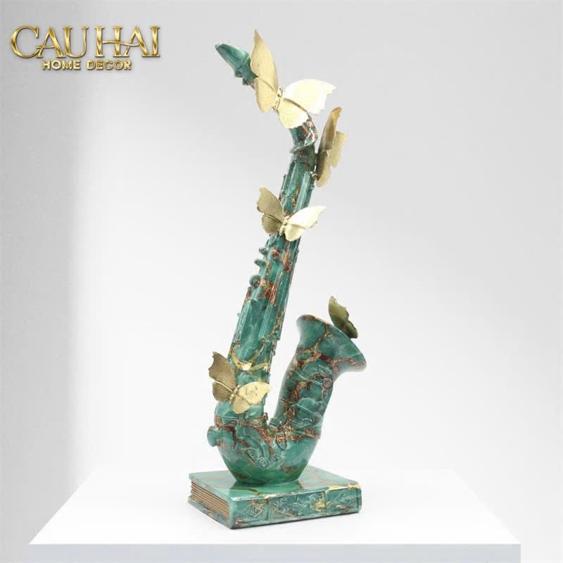 HOME COUTURE - TƯỢNG KÈN SAXO VERDIGRIS WINGS SERENADE H43-CẬU HAI HOME DECOR