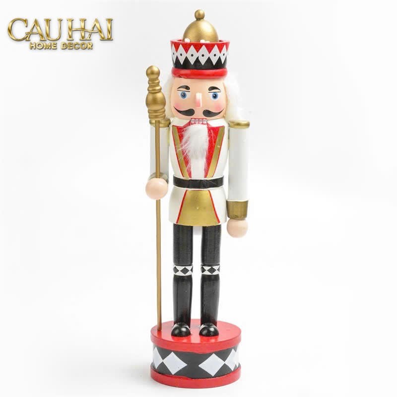 Fêtes Couture - Set 3 Tượng Nutcracker Moyenne Rouge Royal 30Cm-CẬU HAI HOME DECOR