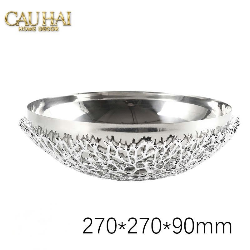 Elysian - Đĩa Platinum Branche Argentée D25-CẬU HAI HOME DECOR