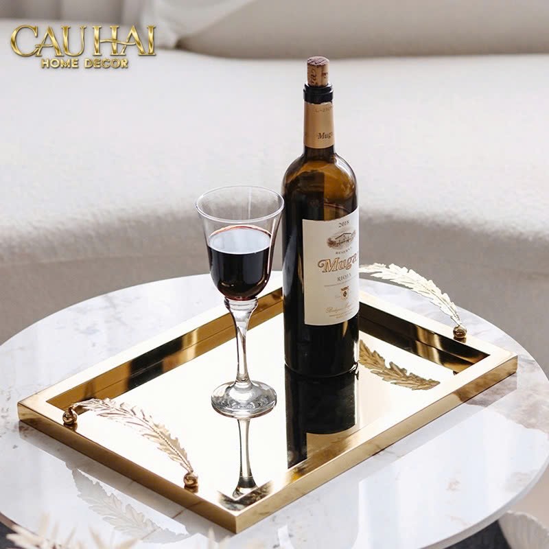 HOME COUTURE - KHAY "MIDAS TOUCH" GILDED FUR HANDLE 35X45 - CẬU HAI HOME DECOR