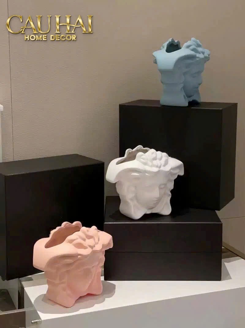 TƯỢNG BÌNH HOA MEDUSA VS SIGNATURE VASE - BLUE / BLANC - CẬU HAI HOME DECOR