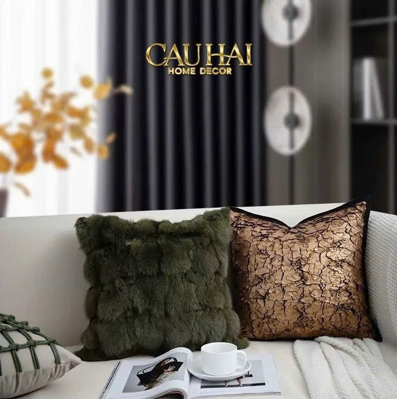 VỎ GỐI JACQUARD GALLIANO D’Or BRONZE 45 - CẬU HAI HOME DECOR