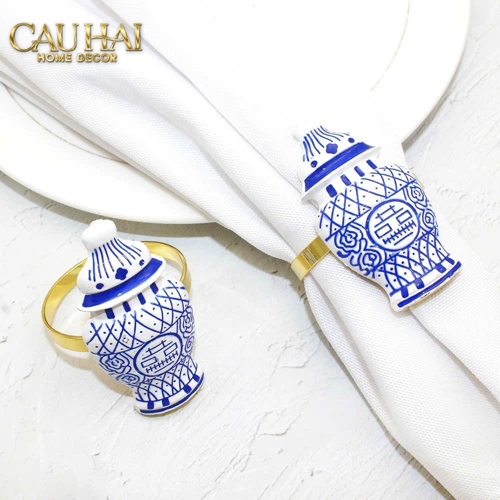 FÊTES COUTURE - VÒNG KHĂN ĂN - NAPKIN RING INDOCHINE PORCELAIN REVIVAL - CẬU HAI HOME DECOR