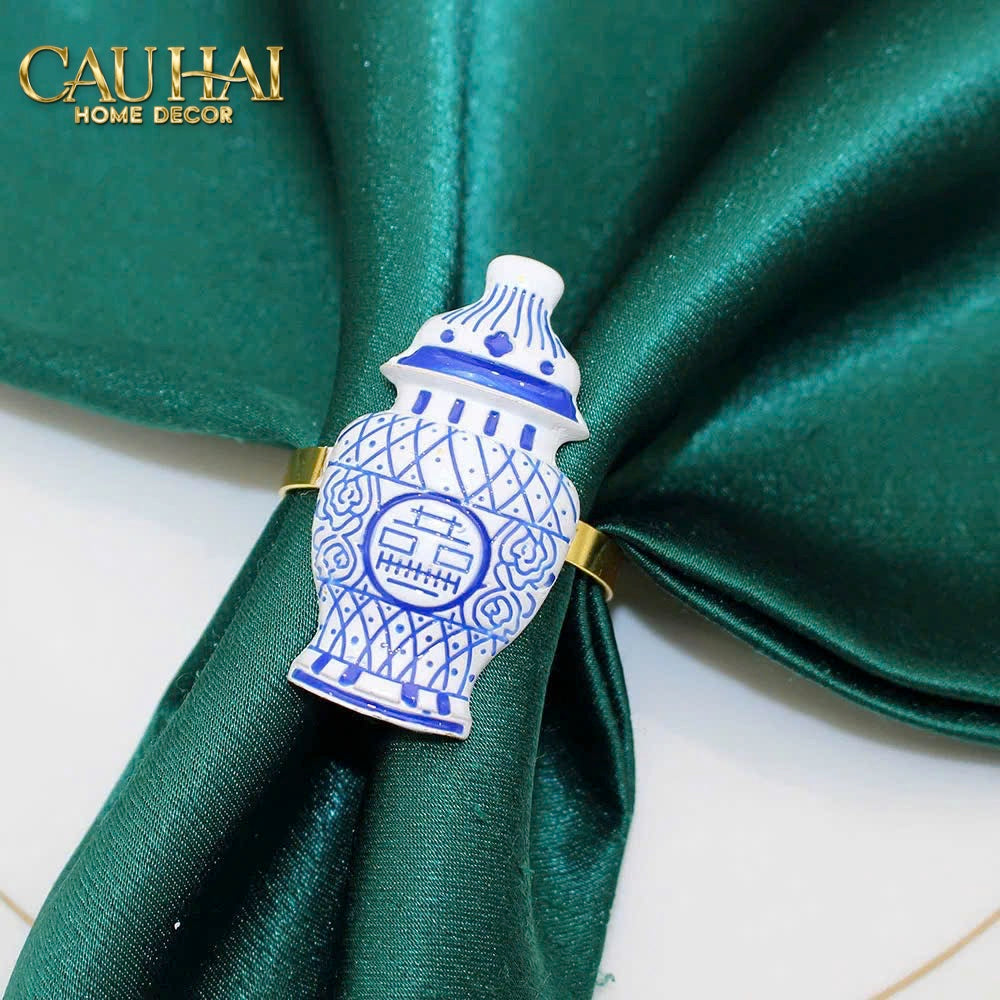FÊTES COUTURE - VÒNG KHĂN ĂN - NAPKIN RING INDOCHINE PORCELAIN REVIVAL - CẬU HAI HOME DECOR