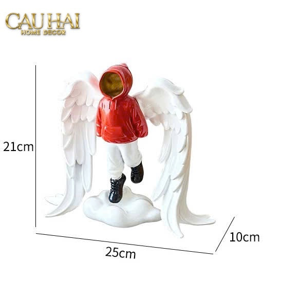 TƯỢNG URBAN STREET ART ANGEL RED HOOD SERAPHIM - CẬU HAI HOME DECOR