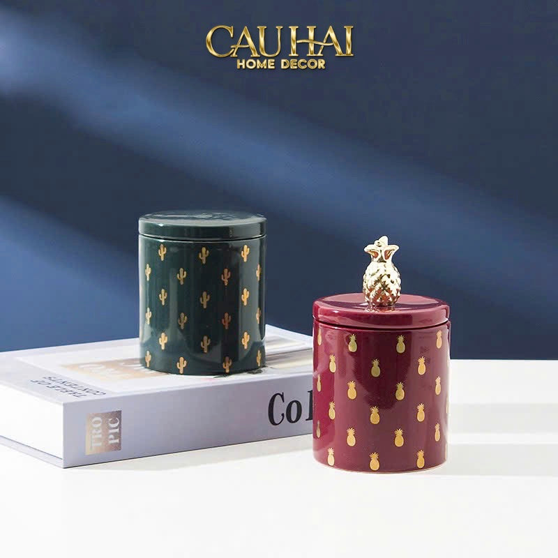 LỌ KẸO GOLDEN ICON CERAMIC CANISTER - CẬU HAI HOME DECOR