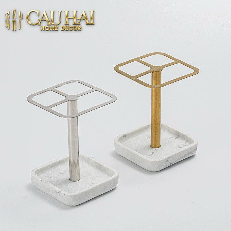 GIÁ ĐỂ BÀN CHẢI ELEGANT BATHROOM STAND - CẬU HAI HOME DECOR