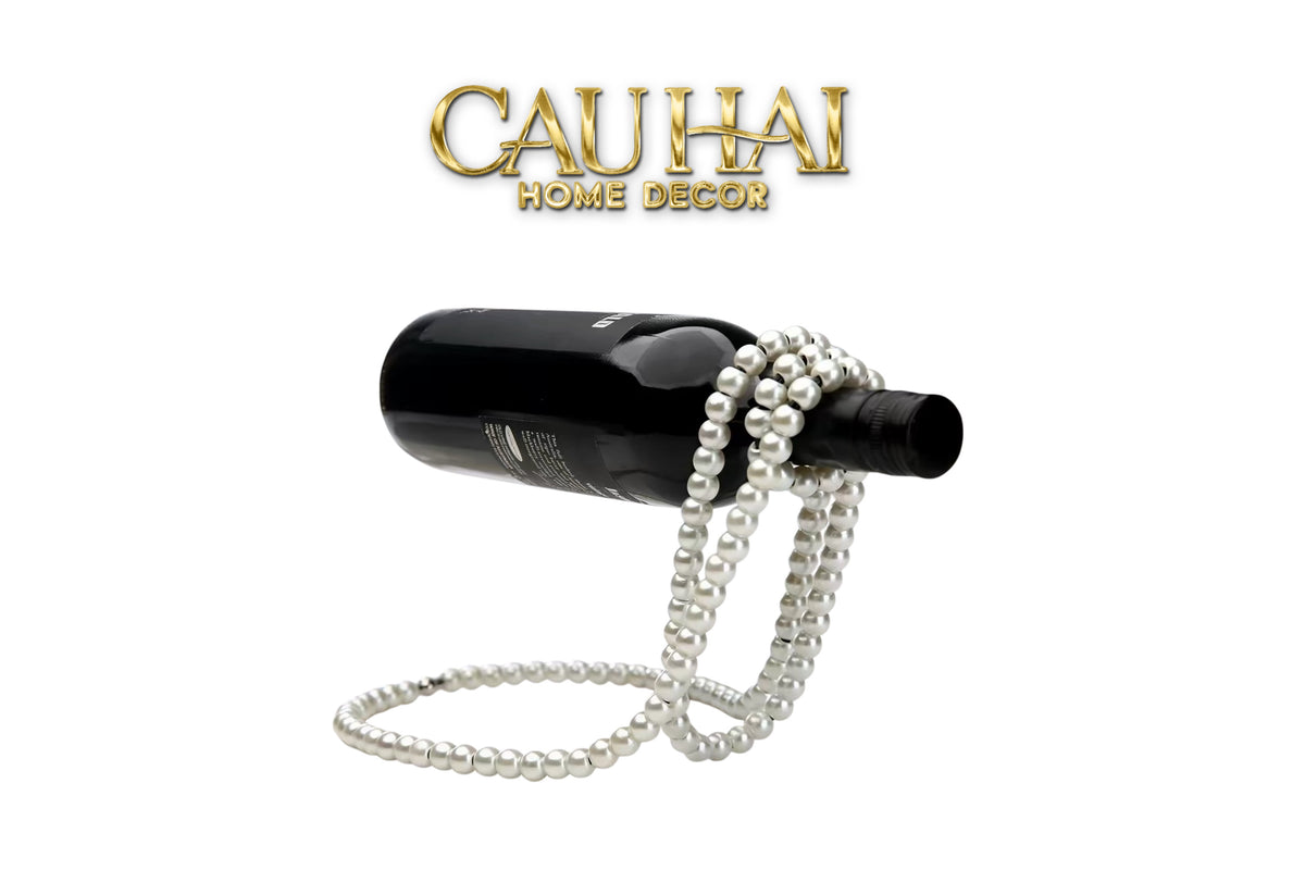 Giá Rượu Ngọc Trai Pearl Cascade Blanc-GIÁ ĐỠ CHAI RƯỢU-CẬU HAI HOME DECOR-CẬU HAI HOME DECOR