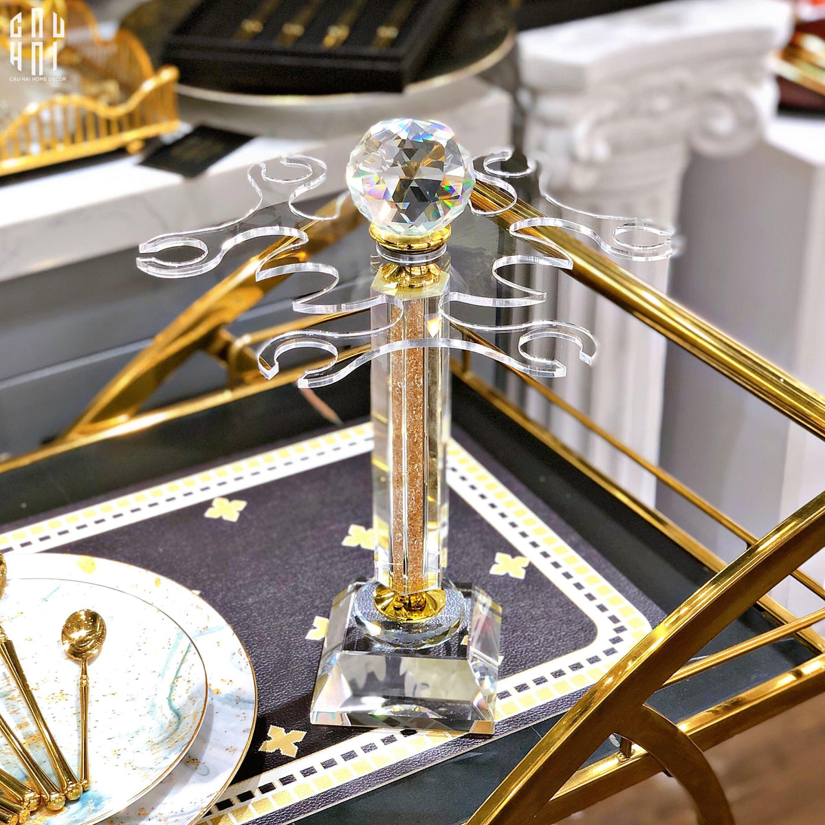 Giá Treo Ly Vang Glorious Oxford Crystal Rack-LY THỦY TINH-Đối tác tại Trung Quốc theo từng đơn đặt hàng-CẬU HAI HOME DECOR