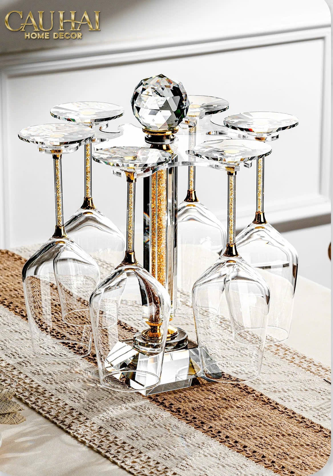 Giá Treo Ly Vang Glorious Oxford Crystal Rack-LY THỦY TINH-Đối tác tại Trung Quốc theo từng đơn đặt hàng-CẬU HAI HOME DECOR