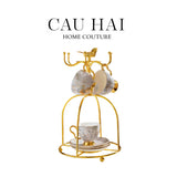 GIÁ TREO TÁCH GOLDEN BIRD - GOLDEN BIRD COFFEE CUP STAND - CẬU HAI HOME DECOR