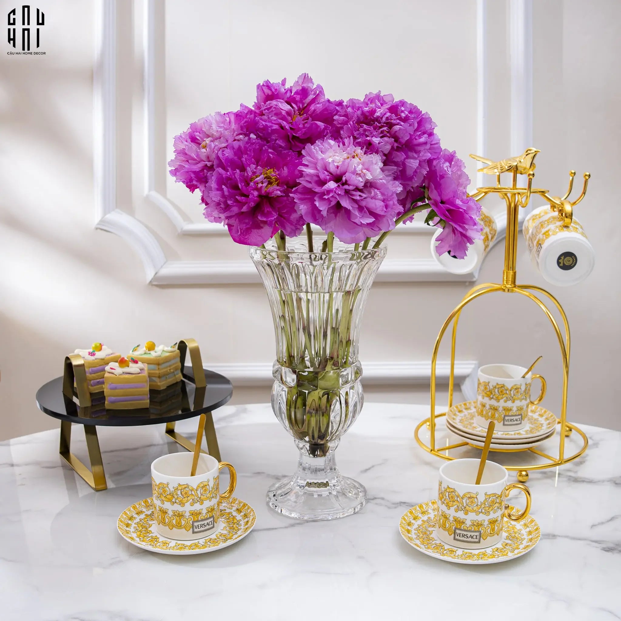 GIÁ TREO TÁCH GOLDEN BIRD - GOLDEN BIRD COFFEE CUP STAND - CẬU HAI HOME DECOR