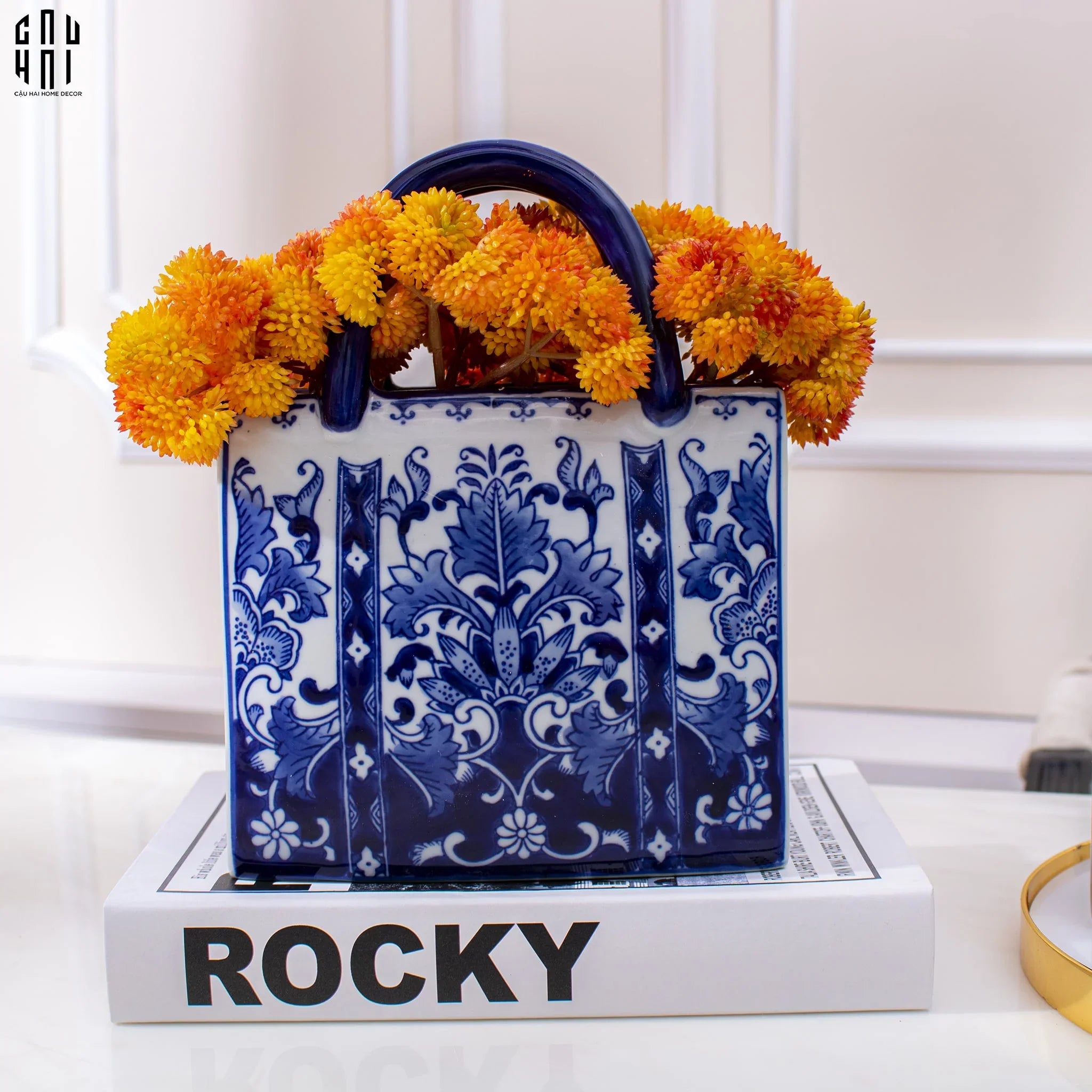 BÌNH HOA CLASSIC INDOCHINE BLOOM BAG - CẬU HAI HOME DECOR