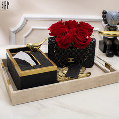 Giỏ Cắm Hoa Composite Coco Classic Lady Bag Ss25-CẬU HAI HOME DECOR