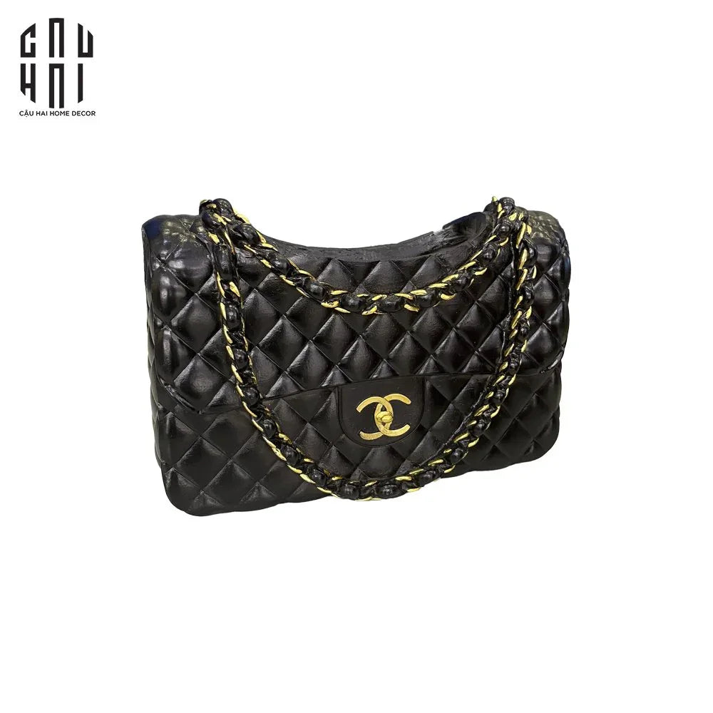 Giỏ Cắm Hoa Composite Coco Classic Lady Bag Ss25-CẬU HAI HOME DECOR