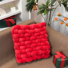 Gối Đan Sweet Burgundy Biscuits-CẬU HAI HOME DECOR