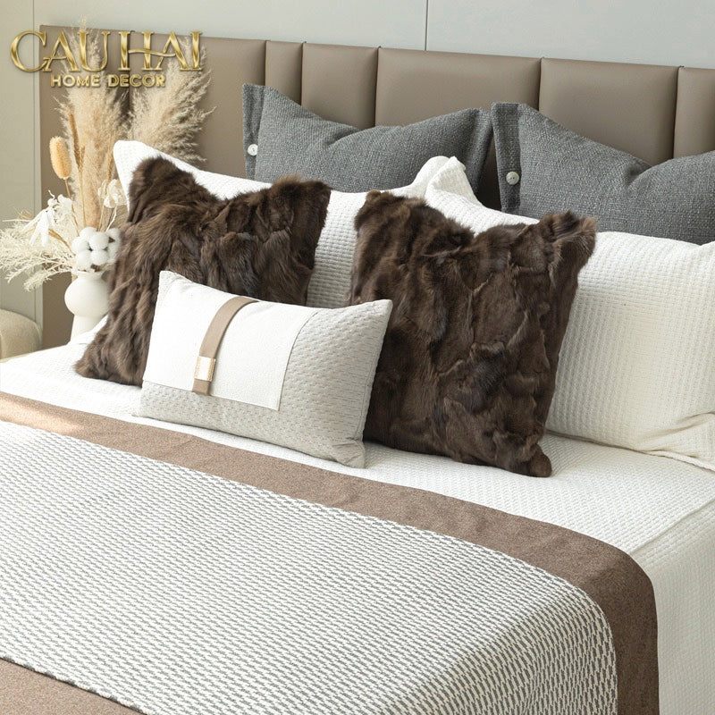 Gối Dệt Vân Équestre Boucle D’Or Greige 30*50-VỎ GỐI SOFA-CẬU HAI HOME DECOR-CẬU HAI HOME DECOR
