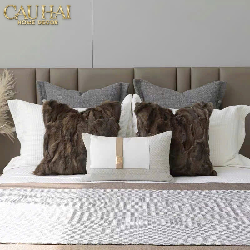 Gối Dệt Vân Équestre Boucle D’Or Greige 30*50-VỎ GỐI SOFA-CẬU HAI HOME DECOR-CẬU HAI HOME DECOR