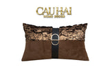 GỐI JACQUARD GALLIANO D’Or BRONZE LEATHER 30x50 - CẬU HAI HOME DECOR