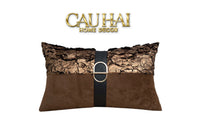 Gối Jacquard Galliano D’Or Bronze Leather 30X50-CẬU HAI HOME DECOR