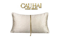 Gối Lụa Satin Glace Cracked Pearl 30X50-CẬU HAI HOME DECOR