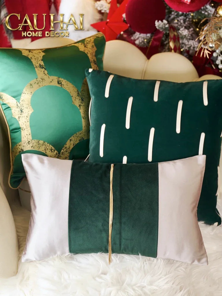 Gối Lụa Satin Vert Grace Jewel 30X50-CẬU HAI HOME DECOR