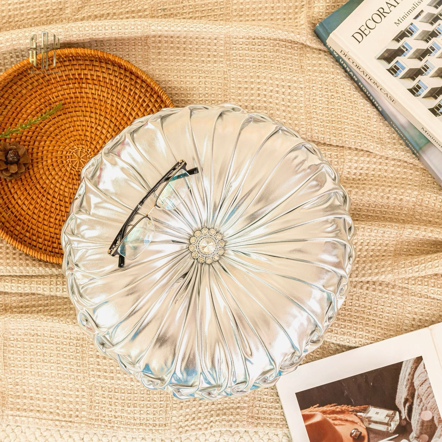 GỐI STUNNING KELLY - SILVER-CẬU HAI HOME DECOR