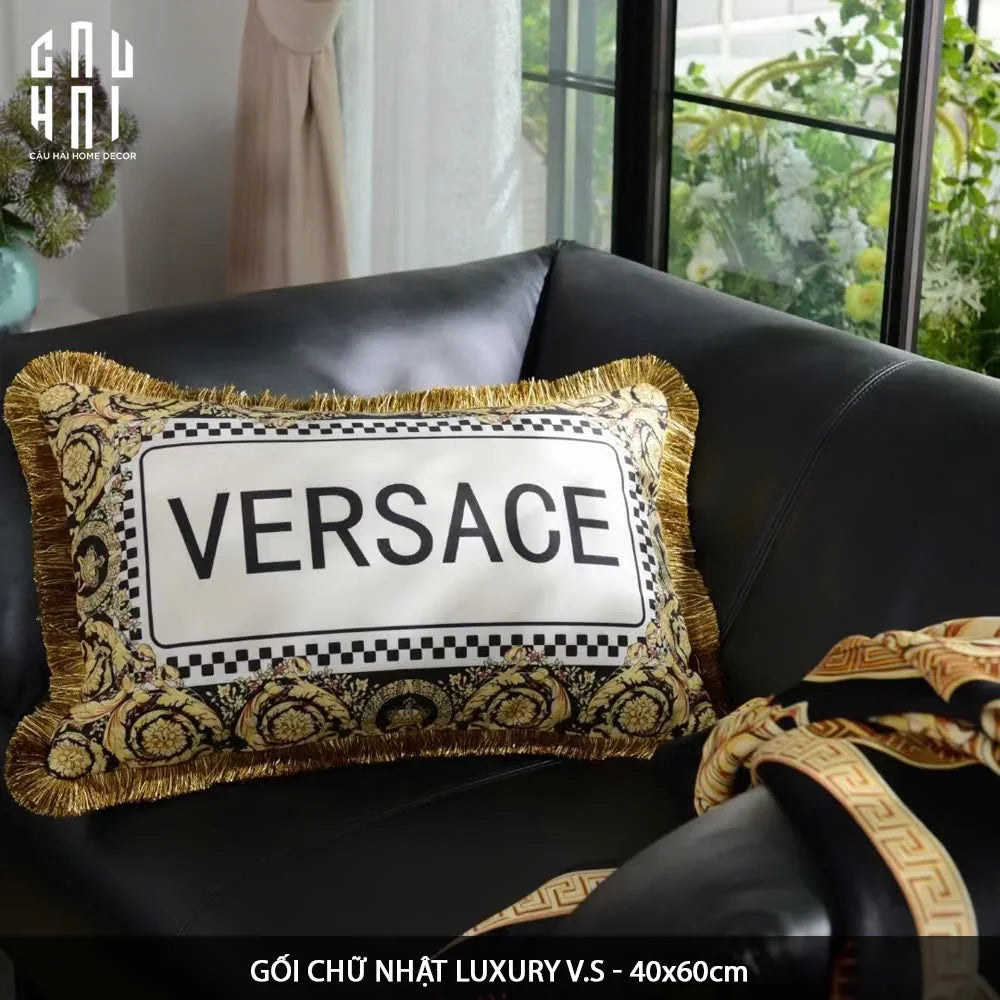 GỐI TỰA NHUNG CAO CẤP GIANNI VERS SIGNATURE BRAND 40X60CM-CẬU HAI HOME DECOR