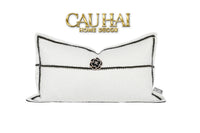 Gối Tweed White Camélia 30X50-CẬU HAI HOME DECOR
