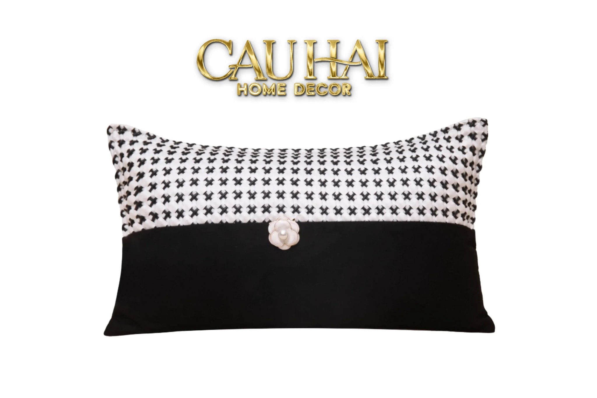 Gối Velvet Tweed Camélia Mystique 30X50-CẬU HAI HOME DECOR