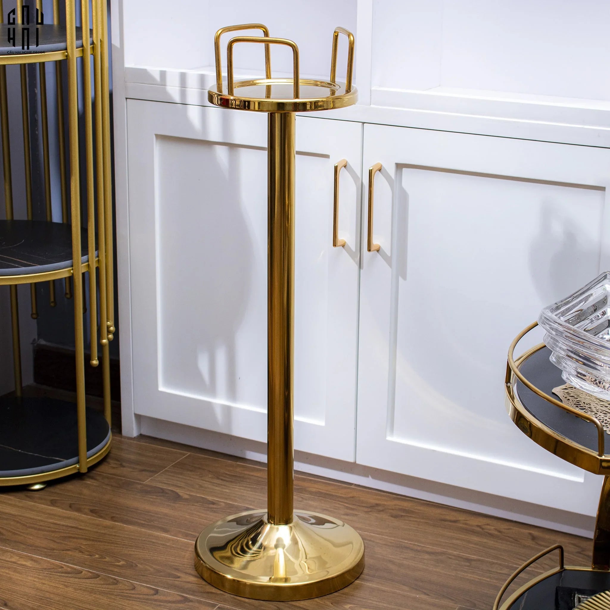 GOLDEN ICE BUCKET HOLDER - GIÁ ĐỰNG XÔ ĐÁ-CẬU HAI HOME DECOR