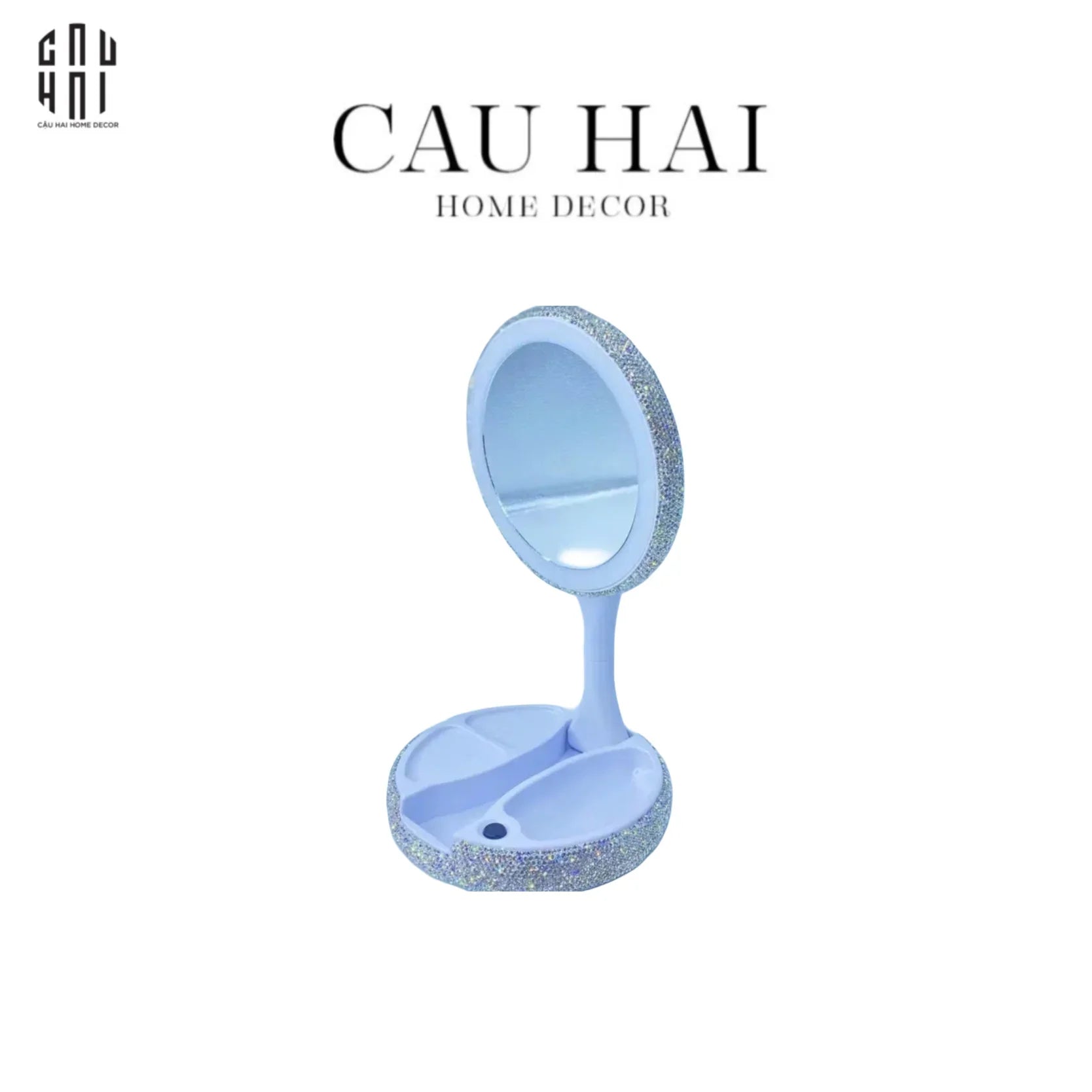 GƯƠNG BỎ TÚI LED DIAMOND BLING BLING - CẬU HAI HOME DECOR