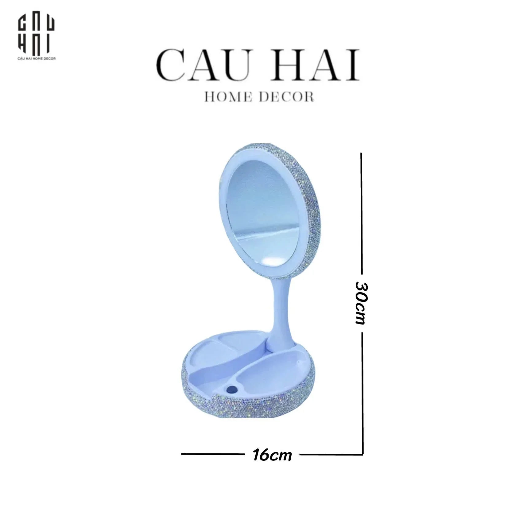 GƯƠNG BỎ TÚI LED DIAMOND BLING BLING - CẬU HAI HOME DECOR