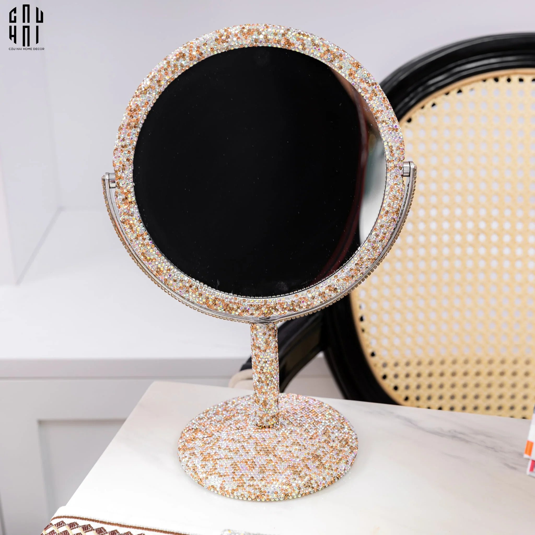 GƯƠNG TRANG ĐIỂM BLING BLING - TOPAZ - CẬU HAI HOME DECOR