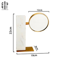 Gương Trang Điểm Để Bàn Marble Golden Mirror Ss22-CẬU HAI HOME DECOR