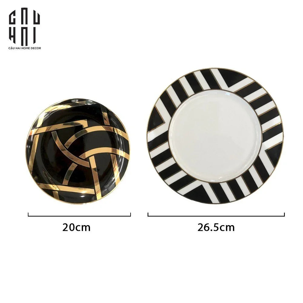 HARLEY DINNER PLATE SET 2PCS - CẬU HAI HOME DECOR