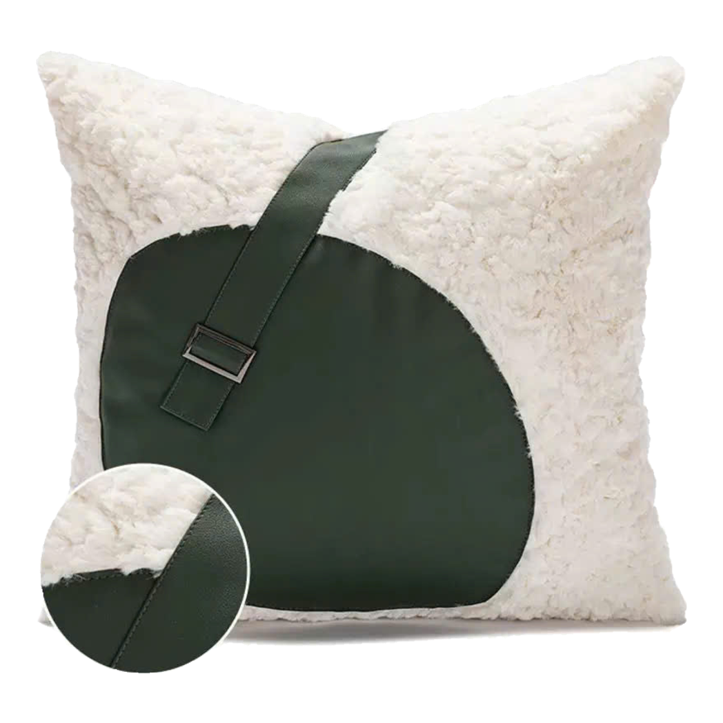 Vỏ Gối Bouclé Harnais Forest Ivory 45x45-Vỏ Gối Trang Trí-CẬU HAI HOME DECOR-CẬU HAI HOME DECOR